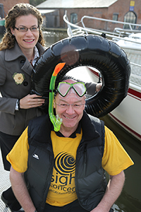 Jenny Gage COO Sight Concern throws a life saver to Guy Marson Modus vsml