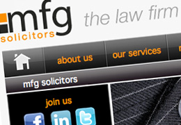 mfg Solicitors website design