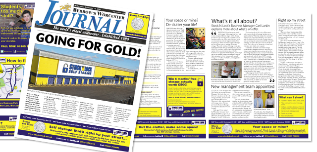 Stock N Lock Self Storage Journal wrap Berrows