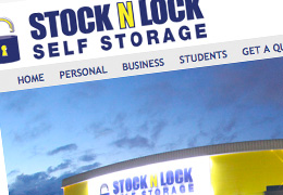 Stock N Lock Self Storage website design