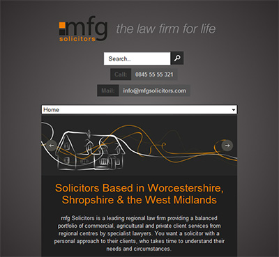 Responsive mfg Solicitors Website