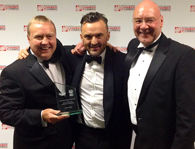 Guy Marson, Roger Marshall and John Keane with the CSR Award